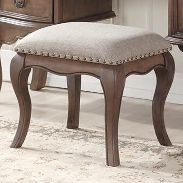 Avalon Furniture Tulsa B01495 VNB Vanity Bench with Nailhead Trim